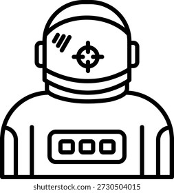 Astronaut Line vector Icon Design