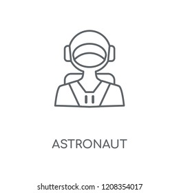 Astronaut linear icon. Astronaut concept stroke symbol design. Thin graphic elements vector illustration, outline pattern on a white background, eps 10.