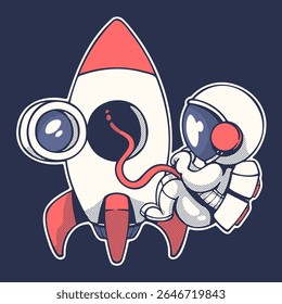 Astronaut Linked To The Rocket