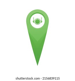 astronaut location logo gradient design template icon