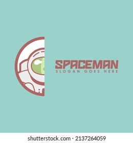 Astronaut Logo Concept Vector. Spaceman Logo Design Concept Template Vector