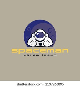 Astronaut Logo Concept Vector. Spaceman Logo Design Concept Template Vector