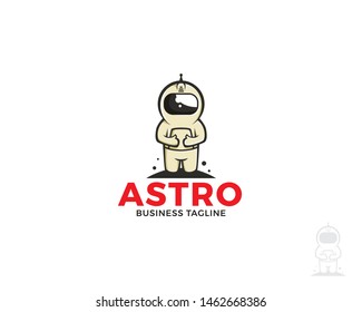 Astronaut logo design. Space concept logo, Creative logo. Space man vector illustration