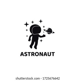 Vector de logotipos de astronautas e interiores