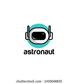 Astronaut Logo Design Vector Template