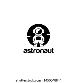 Astronaut Logo Design Vector Template