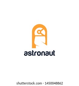 Astronaut Logo Design Vector Template