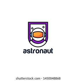 Astronaut Logo Design Vector Template