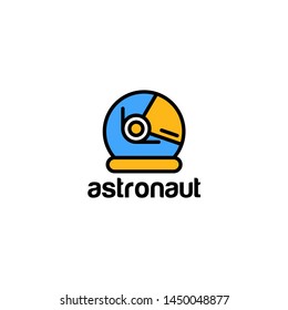 Astronaut Logo Design Vector Template