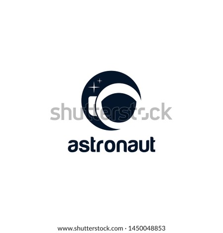 Astronaut Logo Design Vector Template