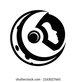 Astronaut logo icon vector template