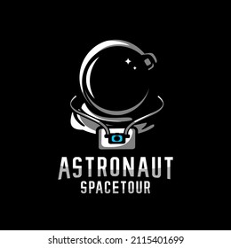 astronaut logo illustration vector, logo template, sport, game
