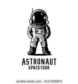 astronaut logo illustration vector, logo template, sport, game	