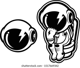 Astronaut Logo Mascot, Astronaut Logo Esport 