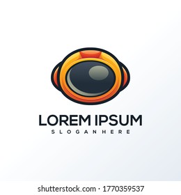 logotipo de astronauta listo para su uso
