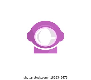 Vector de casco espacial con logotipo astronauta 