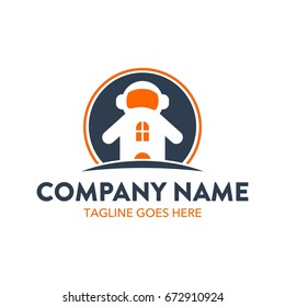 Astronaut Logo Template