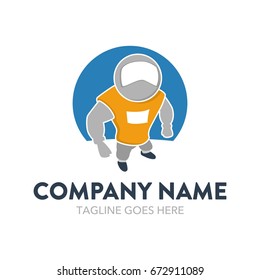 Astronaut Logo Template