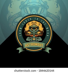 astronaut logo template, suitable for logo business.