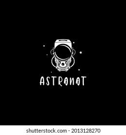 astronaut logo template vrctor illustration