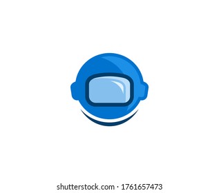 Astronaut logo vector helmet icon 