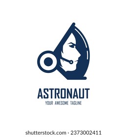 astronaut logo vector icon illustration design. logo for school, badge, emblem and brand company