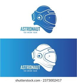 astronaut logo vector icon illustration design. logo for school, badge, emblem and brand company