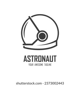 astronaut logo vector icon illustration design. logo for school, badge, emblem and brand company