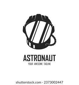diseño de ilustración de icono vectorial con logotipo astronauta. logotipo para escuela, distintivo, emblema y marca