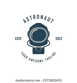 astronaut logo vector icon illustration design. logo for school, badge, emblem and brand company