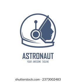 astronaut logo vector icon illustration design. logo for school, badge, emblem and brand company
