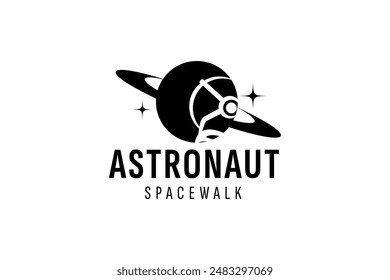 ilustración del icono del Vector del logotipo del astronauta