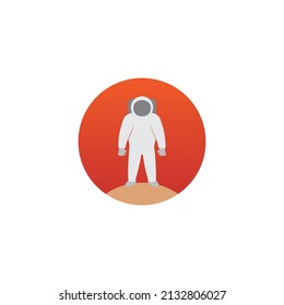astronaut logo vector illustration design template.