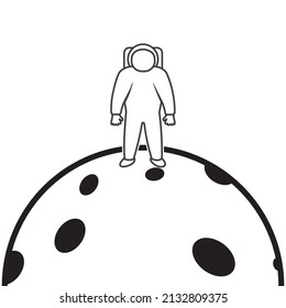 astronaut logo vector illustration design template.