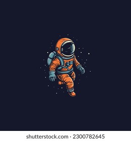 Astronaut lost in space vector