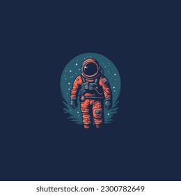 Astronaut lost in space vector