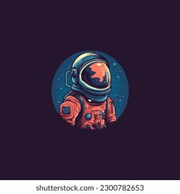 Astronaut lost in space vector