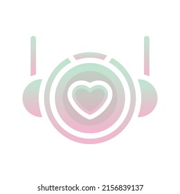 icono de plantilla de diseño de degradado del logotipo de amor astronauta