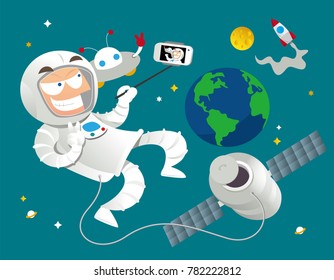 Astronaut loves selfie too!