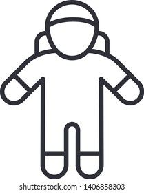 Astronaut man spaceman line icon