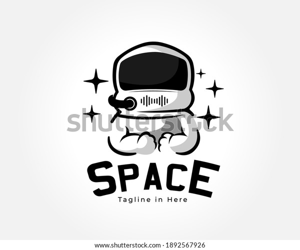 Astronaut mascot logo design\
inspiration, astronaut space character logo design\
illustration