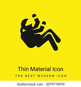 Astronaut minimal bright yellow material icon