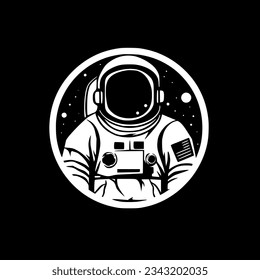 Astronaut - Minimalist and Flat Logo - Vector illustration