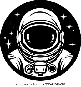 Astronaut - Minimalist and Flat Logo - Vector illustration