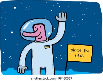 Astronaut at moon