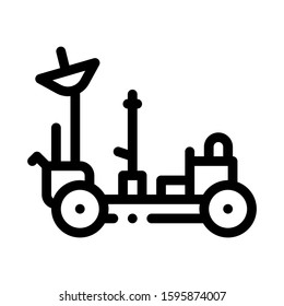 Astronaut Moon Rover Icon Vector. Outline Astronaut Moon Rover Sign. Isolated Contour Symbol Illustration