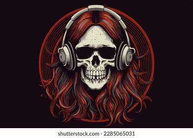 Astronaut music lover vintage retro vector Illustration