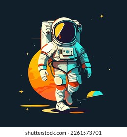 Astronaut braucht mehr Platz, Vektorgrafik-T-Shirt-Design