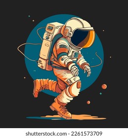 Astronaut braucht mehr Platz, Vektorgrafik-T-Shirt-Design