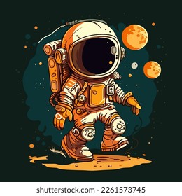 Astronaut i need more space vector t-shirt design